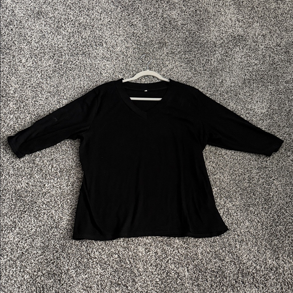 Women's Black V-Neck Top —only worn twice
